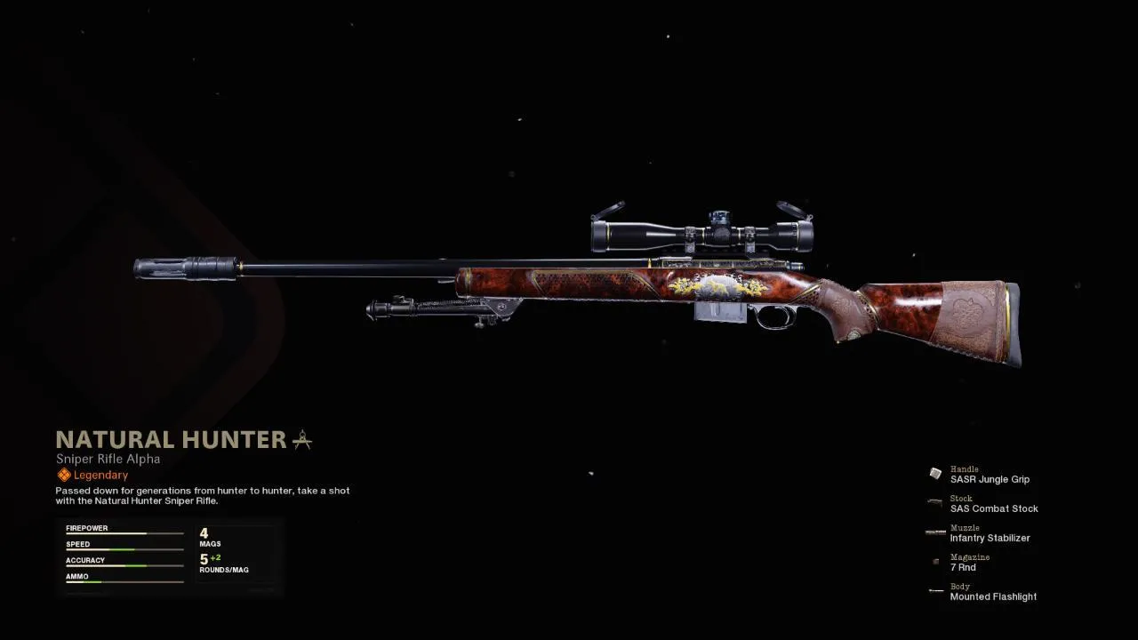 Natural Hunter - COD Warzone and Black Ops Cold War Weapon Blueprint | Call of Duty