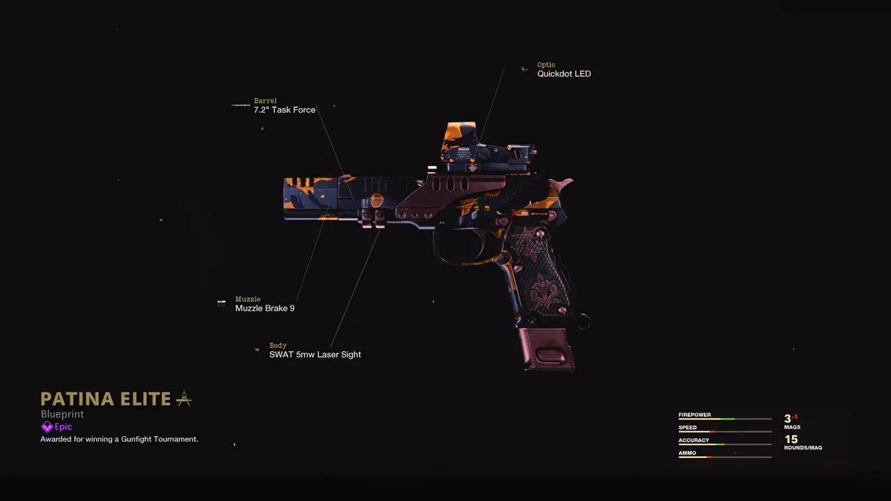 Patina Elite - COD Warzone and Black Ops Cold War Weapon Blueprint | Call of Duty Patina Elite - COD Warzone and Black Ops Cold War Weapon Blueprint | Call of Duty