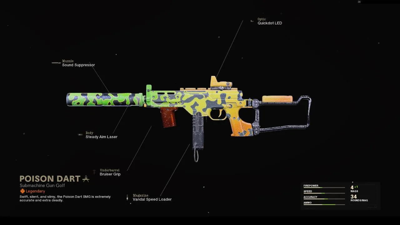 Poison Dart - COD Warzone and Black Ops Cold War Weapon Blueprint | Call of Duty Poison Dart - COD Warzone and Black Ops Cold War Weapon Blueprint | Call of Duty