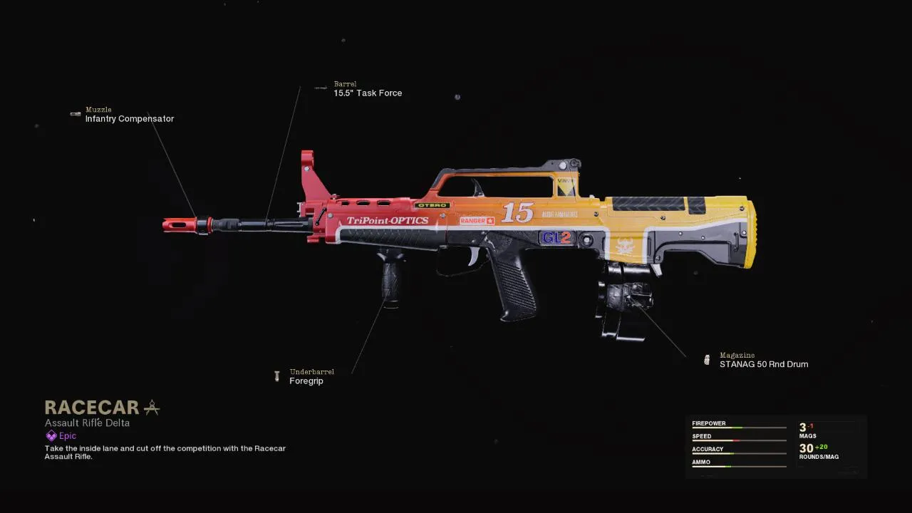Racecar - COD Warzone and Black Ops Cold War Weapon Blueprint | Call of Duty Racecar - COD Warzone and Black Ops Cold War Weapon Blueprint | Call of Duty