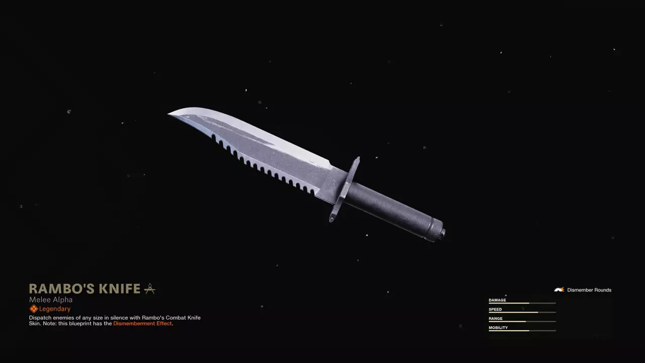 Rambo's Knife - COD Warzone and Black Ops Cold War Weapon Blueprint | Call of Duty
