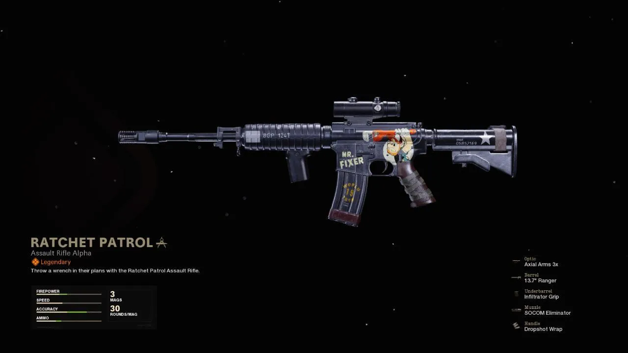 Ratchet Patrol - COD Warzone and Black Ops Cold War Weapon Blueprint | Call of Duty Ratchet Patrol - COD Warzone and Black Ops Cold War Weapon Blueprint | Call of Duty