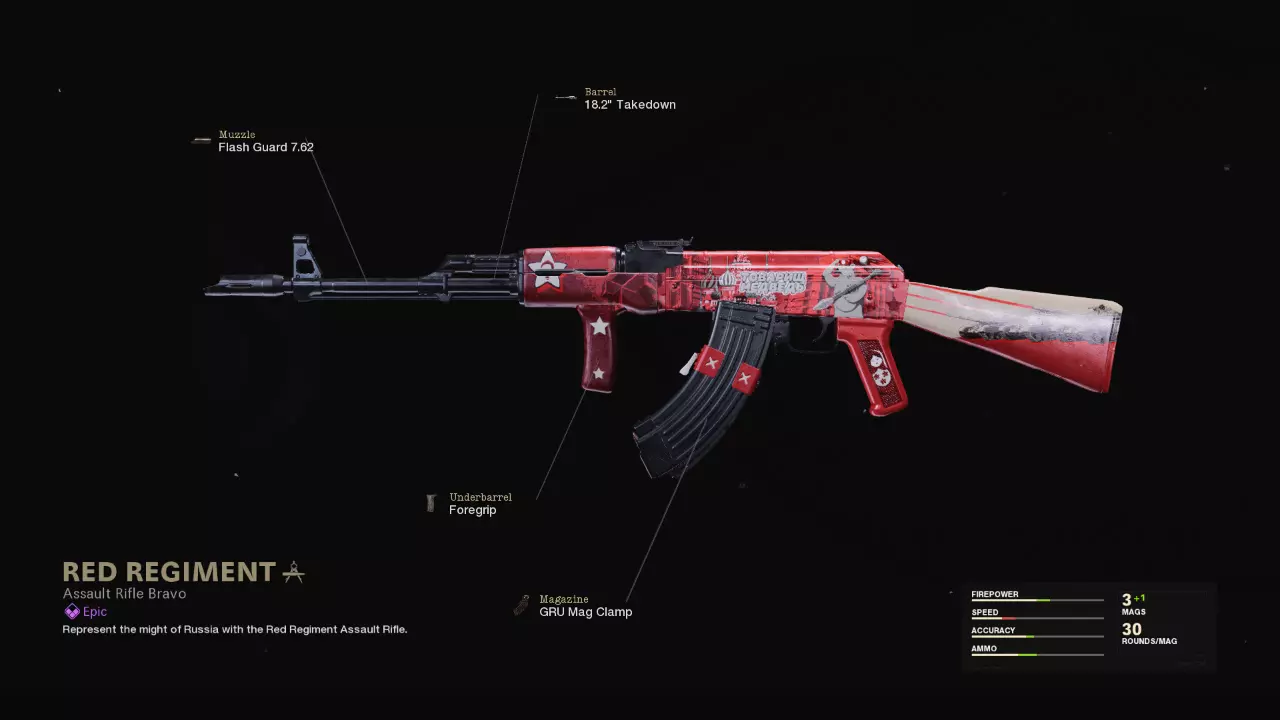 Red Regiment - COD Warzone and Black Ops Cold War Weapon Blueprint | Call of Duty Red Regiment - COD Warzone and Black Ops Cold War Weapon Blueprint | Call of Duty