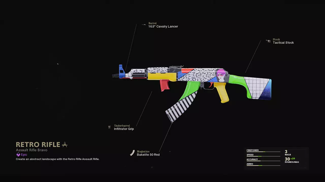 Retro Rifle - COD Warzone and Black Ops Cold War Weapon Blueprint | Call of Duty Retro Rifle - COD Warzone and Black Ops Cold War Weapon Blueprint | Call of Duty