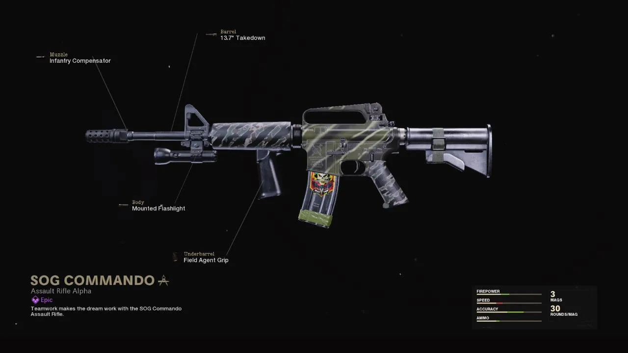 SOG Commando - COD Warzone and Black Ops Cold War Weapon Blueprint | Call of Duty SOG Commando - COD Warzone and Black Ops Cold War Weapon Blueprint | Call of Duty