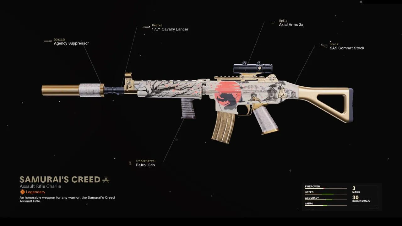 Samurai's Creed - COD Warzone and Black Ops Cold War Weapon Blueprint | Call of Duty