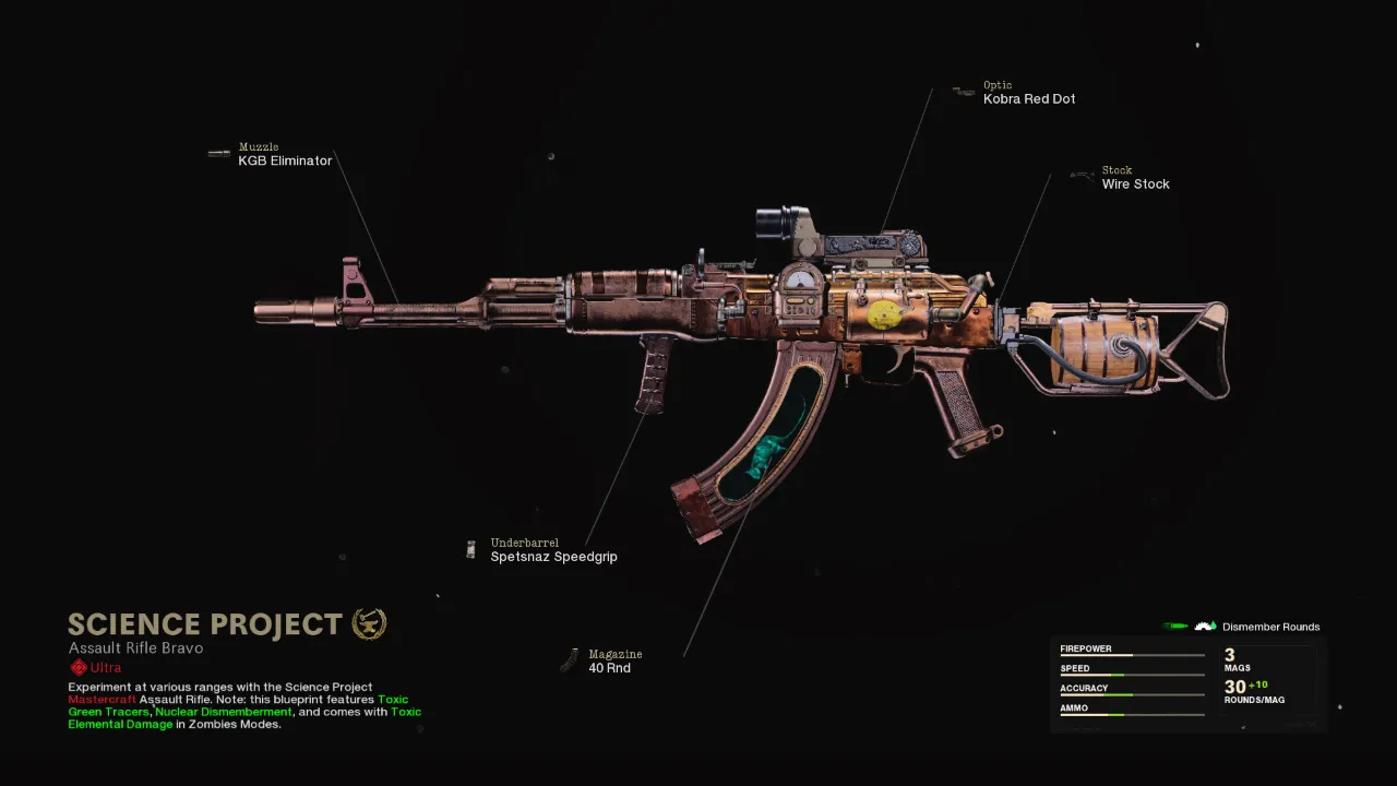 Science Project - COD Warzone and Black Ops Cold War Weapon Blueprint | Call of Duty
