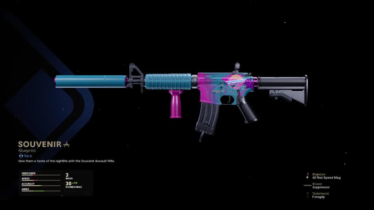 Souvenir - COD Warzone and Black Ops Cold War Weapon Blueprint | Call of Duty Souvenir - COD Warzone and Black Ops Cold War Weapon Blueprint | Call of Duty