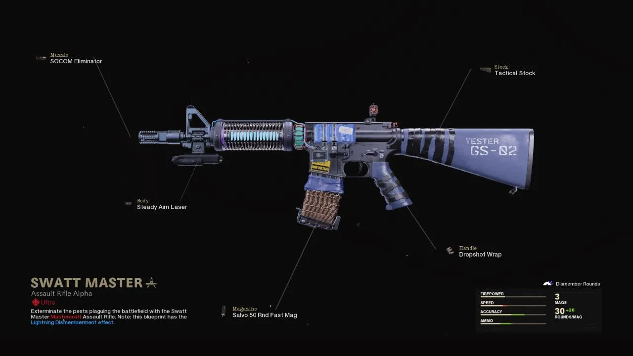 Swatt Master - COD Warzone and Black Ops Cold War Weapon Blueprint | Call of Duty