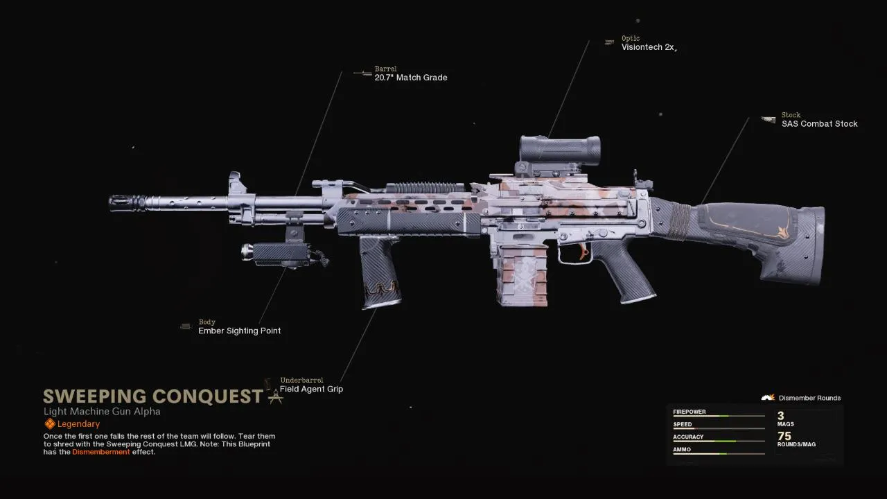 Sweeping Conquest - COD Warzone and Black Ops Cold War Weapon Blueprint | Call of Duty