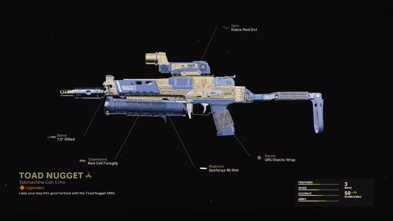 Toad Nugget - COD Warzone and Black Ops Cold War Weapon Blueprint | Call of Duty Toad Nugget - COD Warzone and Black Ops Cold War Weapon Blueprint | Call of Duty