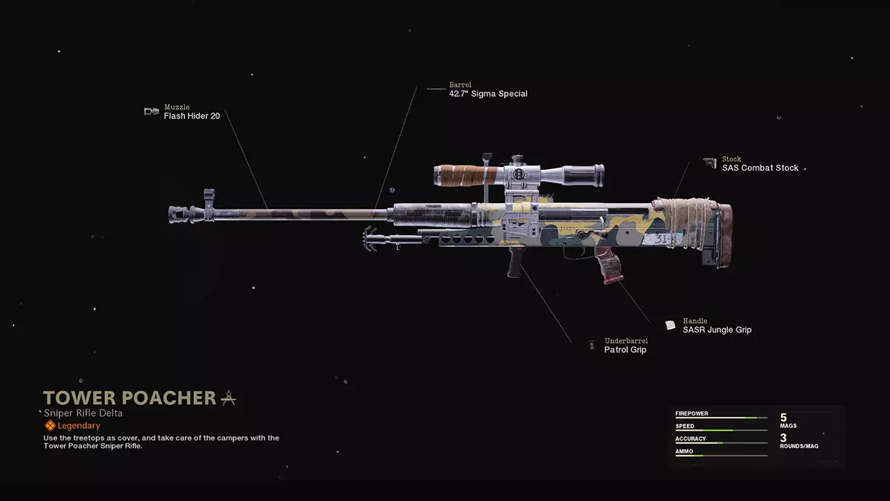 Tower Poacher - COD Warzone and Black Ops Cold War Weapon Blueprint | Call of Duty