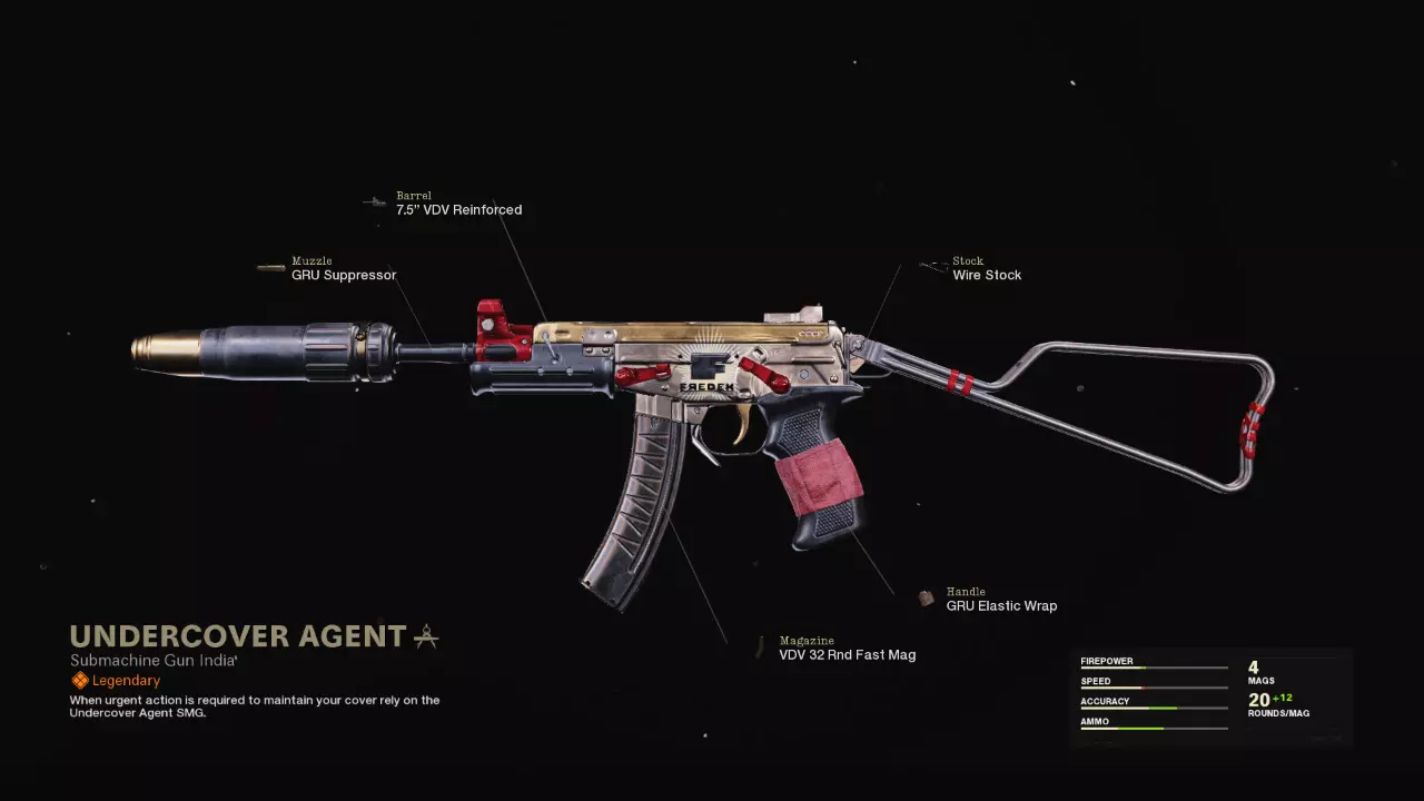 Undercover Agent - COD Warzone and Black Ops Cold War Weapon Blueprint | Call of Duty Undercover Agent - COD Warzone and Black Ops Cold War Weapon Blueprint | Call of Duty