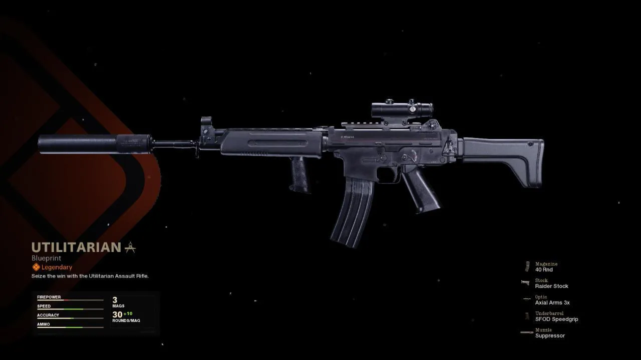 Utilitarian - COD Warzone and Black Ops Cold War Weapon Blueprint | Call of Duty