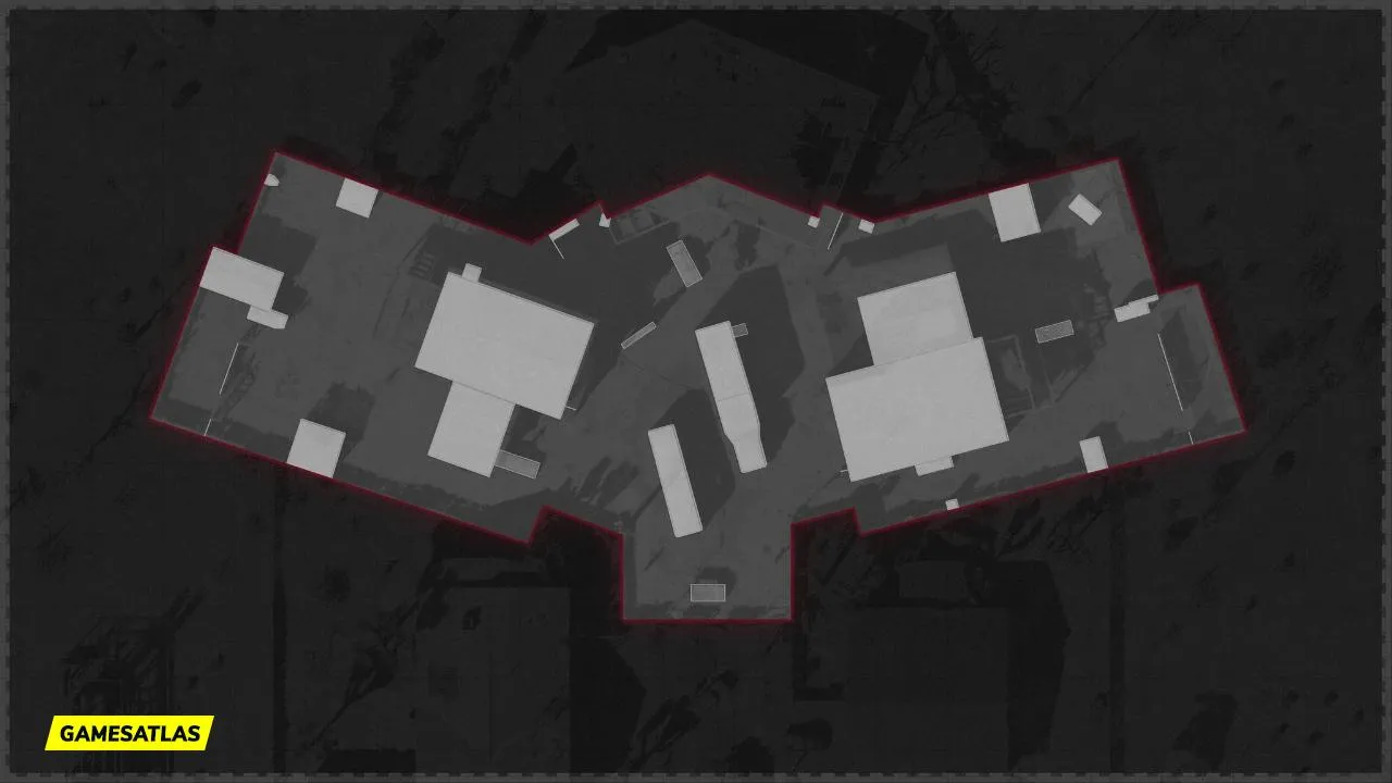 Nuketown 84 COD Cold War Mini Map Layout