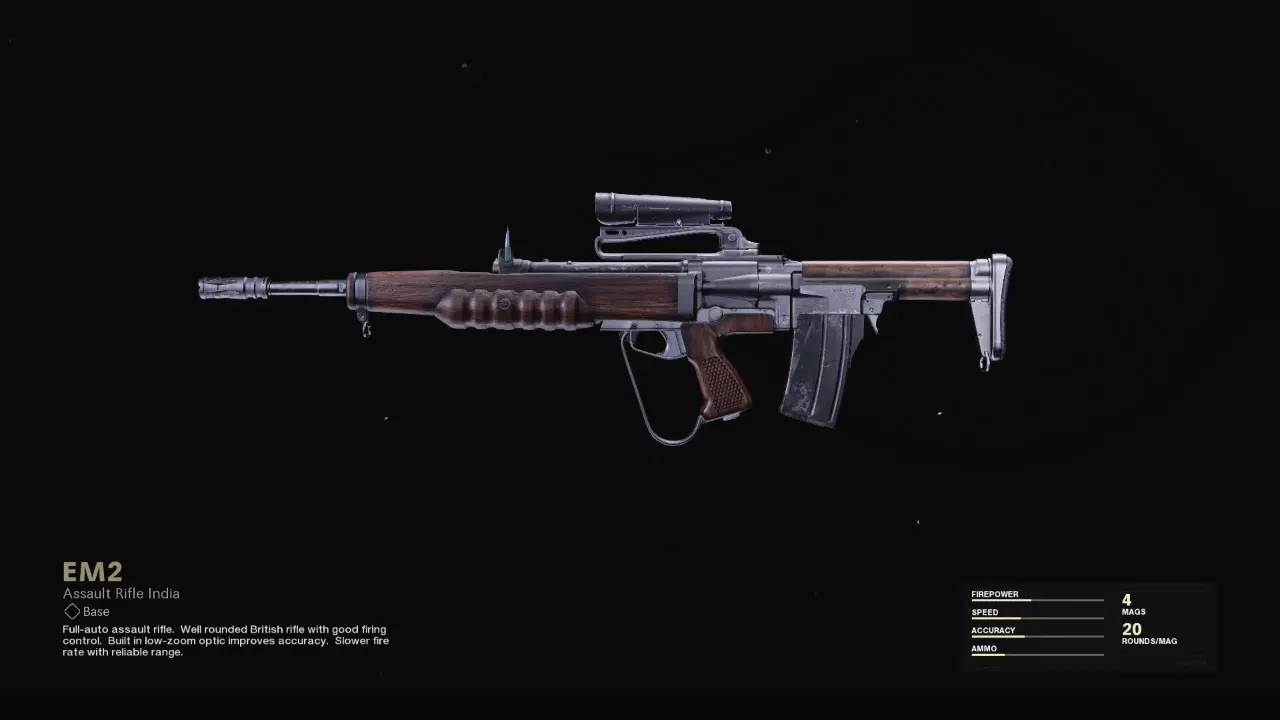EM2 - Warzone Blueprints | COD Black Ops Cold War Weapon Attachments | Call of Duty EM2 - Warzone Blueprints | COD Black Ops Cold War Weapon Attachments | Call of Duty