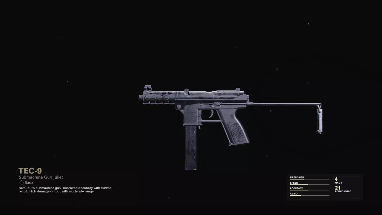 TEC-9 - Warzone Blueprints | COD Black Ops Cold War Weapon Attachments | Call of Duty