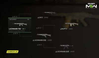 M w2  lachmann  meer  weapon  platform  progression  tree  map