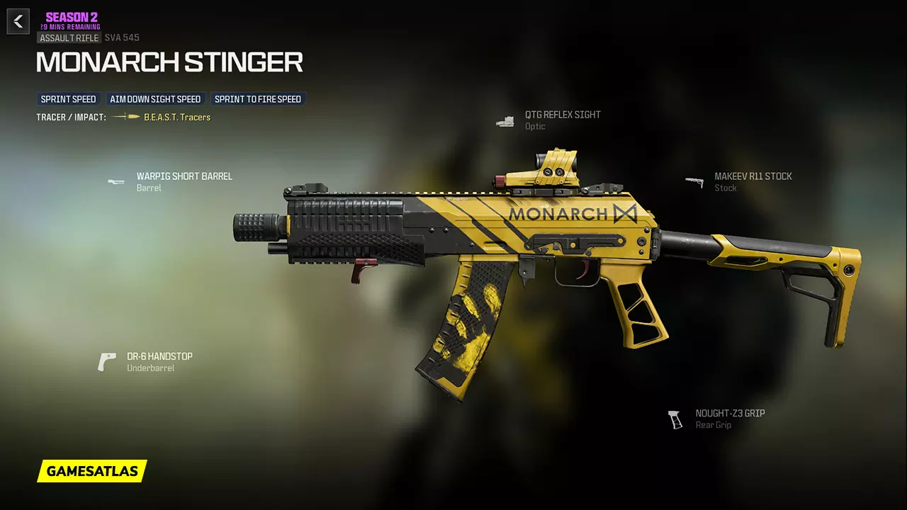 Monarch Stinger - Warzone and Modern Warfare 3 Blueprint Monarch Stinger - Warzone and Modern Warfare 3 Blueprint