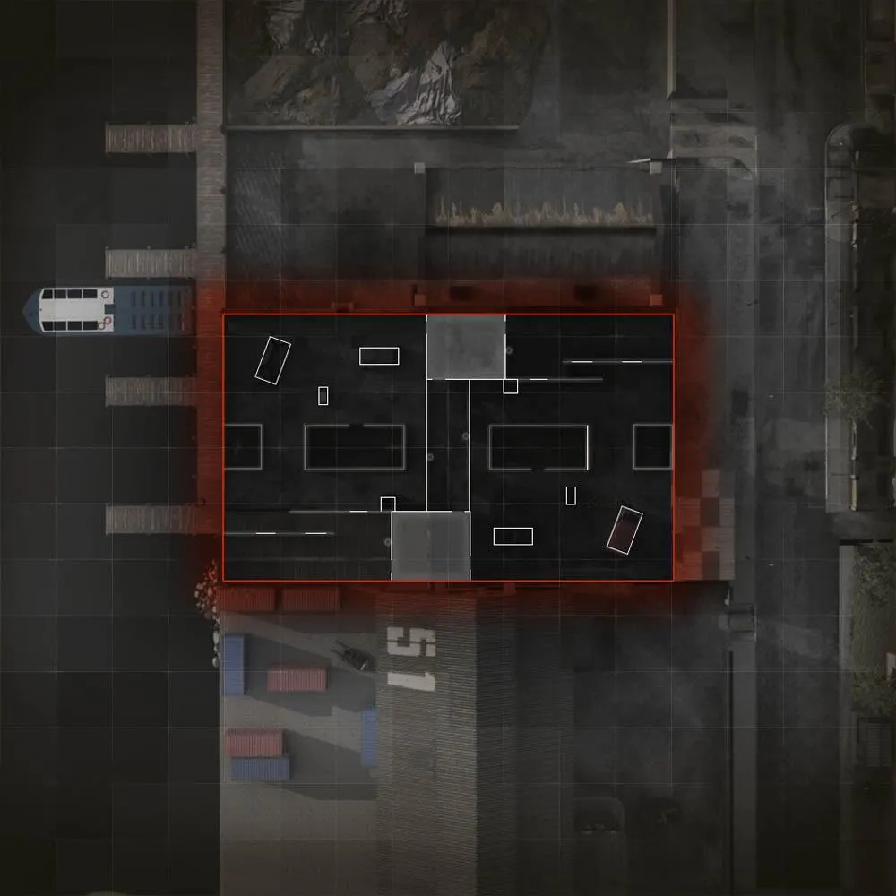 COD ModernWarfare Docks Mini Map Layout