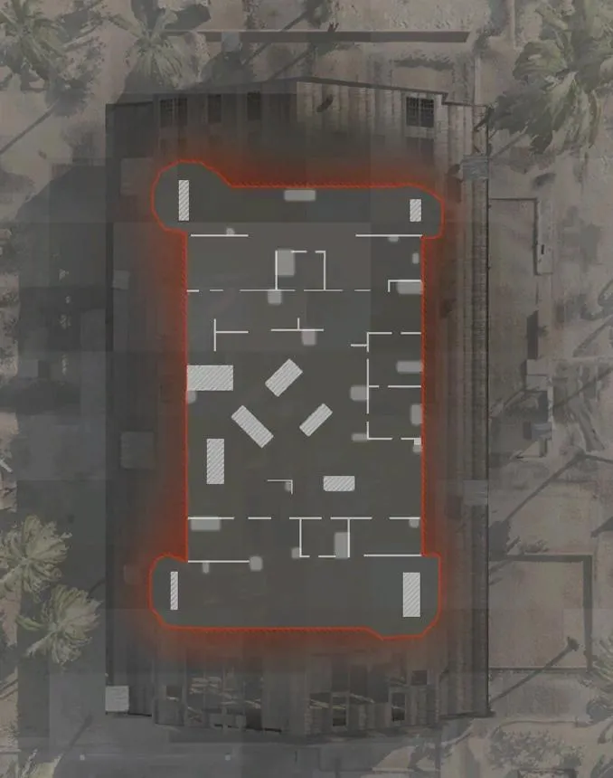 COD ModernWarfare Killhouse Mini Map Layout