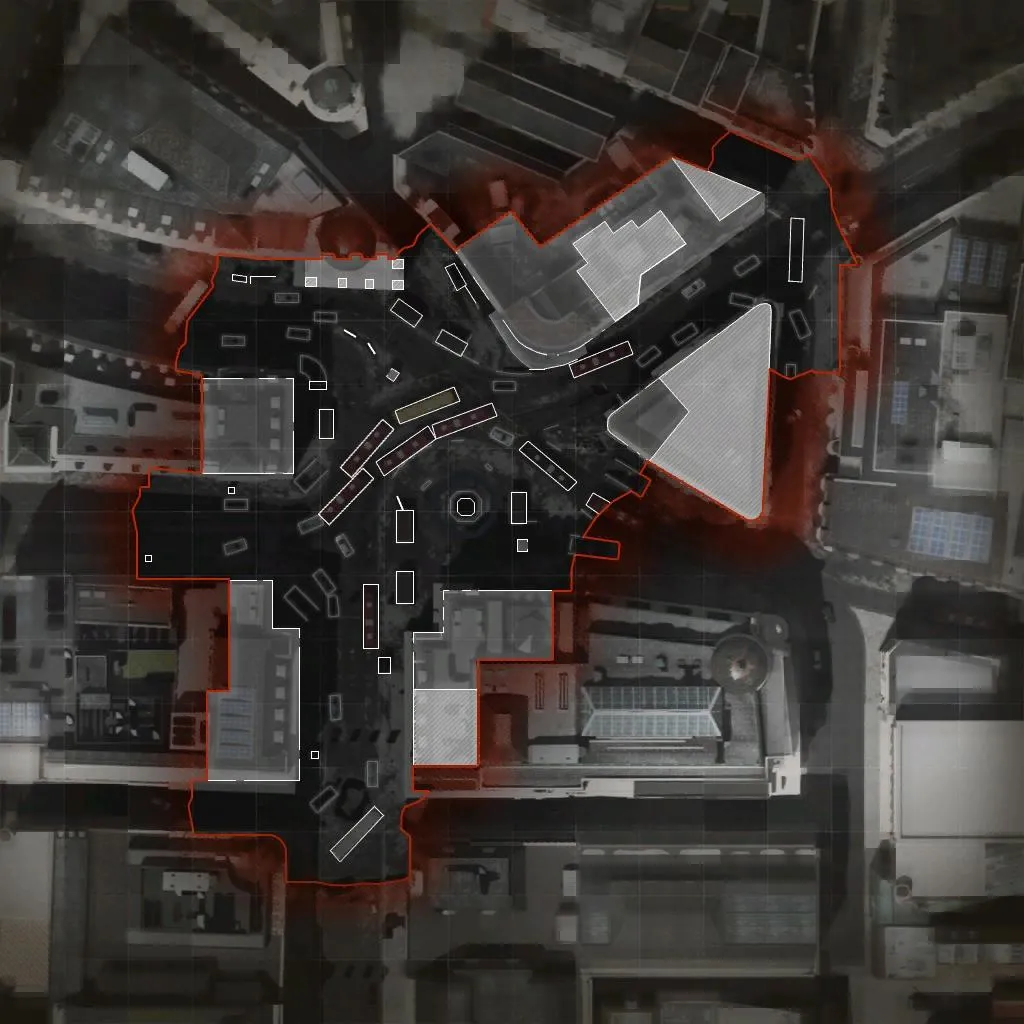 COD ModernWarfare Piccadilly Mini Map Layout