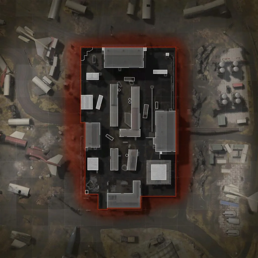 COD ModernWarfare Scrapyard Mini Map Layout