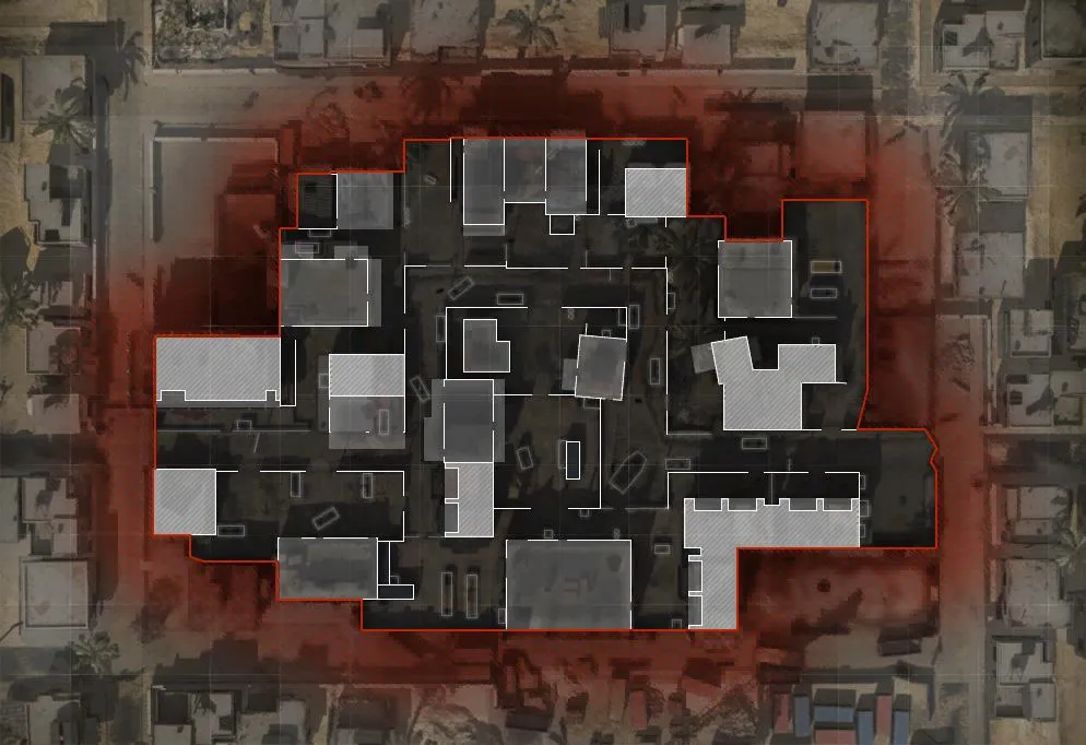 COD ModernWarfare Talsik Backlot Mini Map Layout