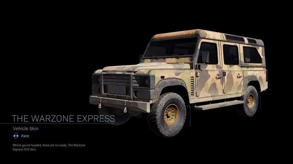 The Warzone Express | SUV Skin - Vehicle Skin in COD Warzone | Call of Duty