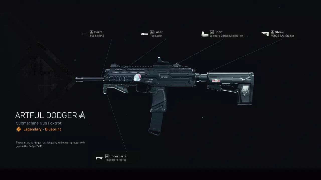 Artful Dodger - COD Warzone and Modern Warfare Weapon Blueprint | Call of Duty