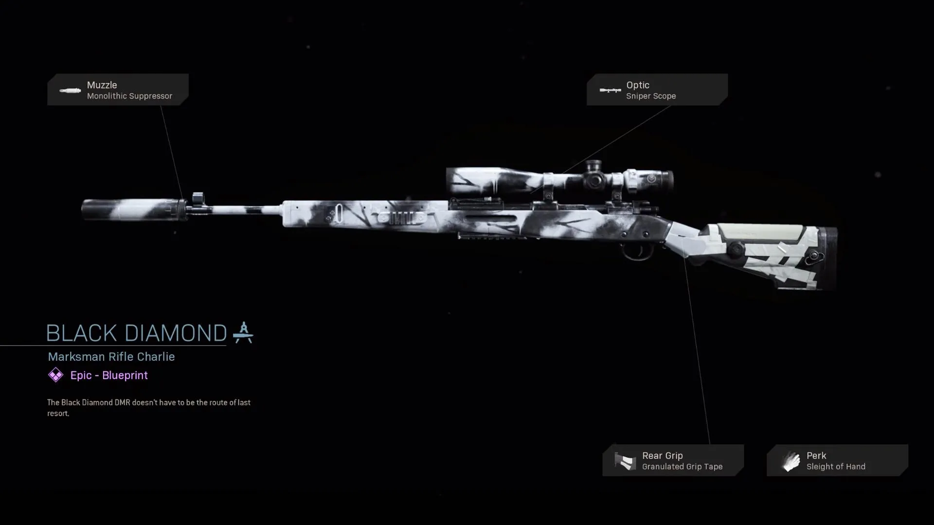 Black Diamond - COD Warzone and Modern Warfare Weapon Blueprint | Call of Duty Black Diamond - COD Warzone and Modern Warfare Weapon Blueprint | Call of Duty