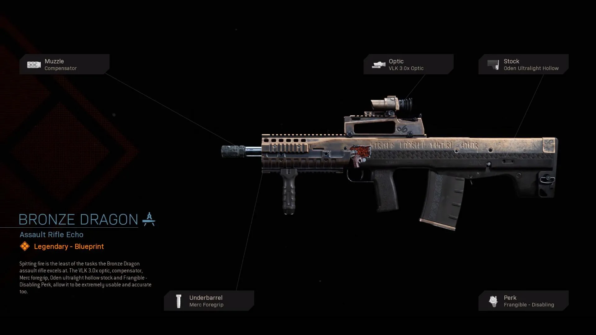 Bronze Dragon - COD Warzone and Modern Warfare Weapon Blueprint | Call of Duty