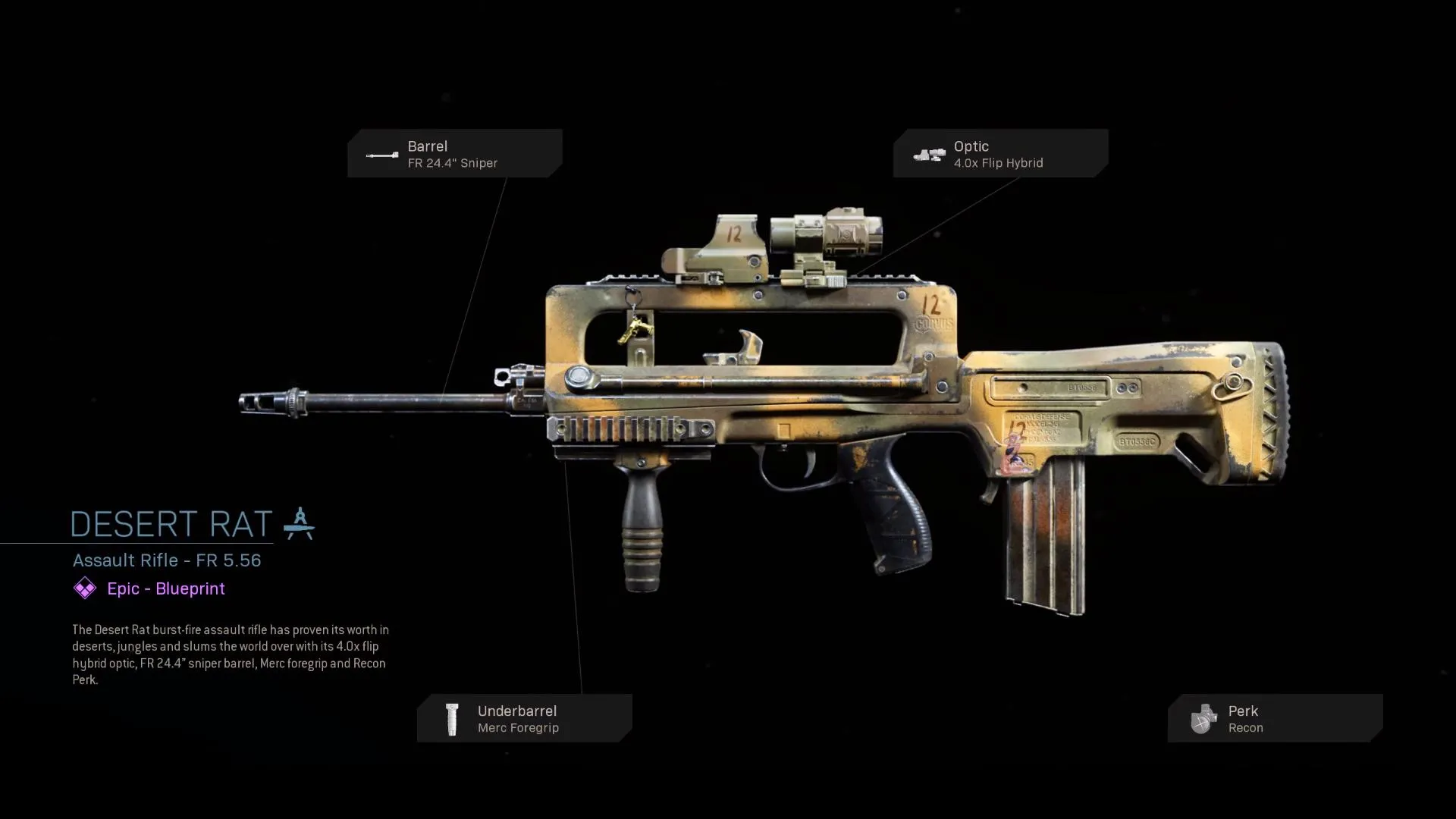 Desert Rat - COD Warzone and Modern Warfare Weapon Blueprint | Call of Duty