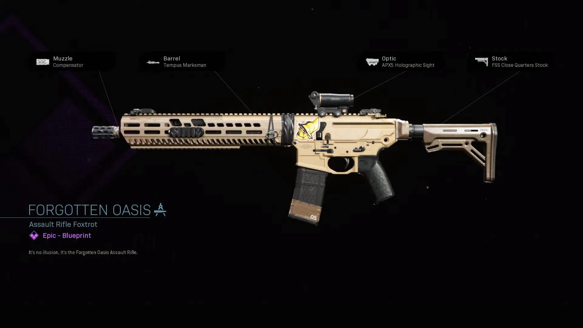 Forgotten Oasis - COD Warzone and Modern Warfare Weapon Blueprint | Call of Duty Forgotten Oasis - COD Warzone and Modern Warfare Weapon Blueprint | Call of Duty