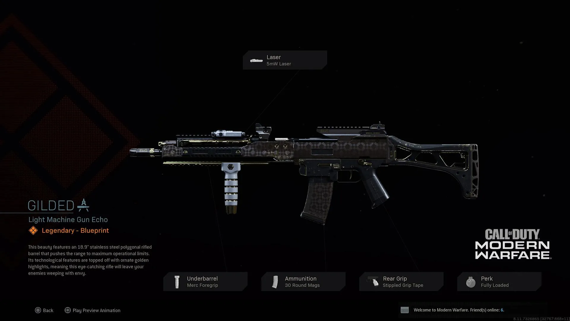 Gilded - COD Warzone and Modern Warfare Weapon Blueprint | Call of Duty Gilded - COD Warzone and Modern Warfare Weapon Blueprint | Call of Duty