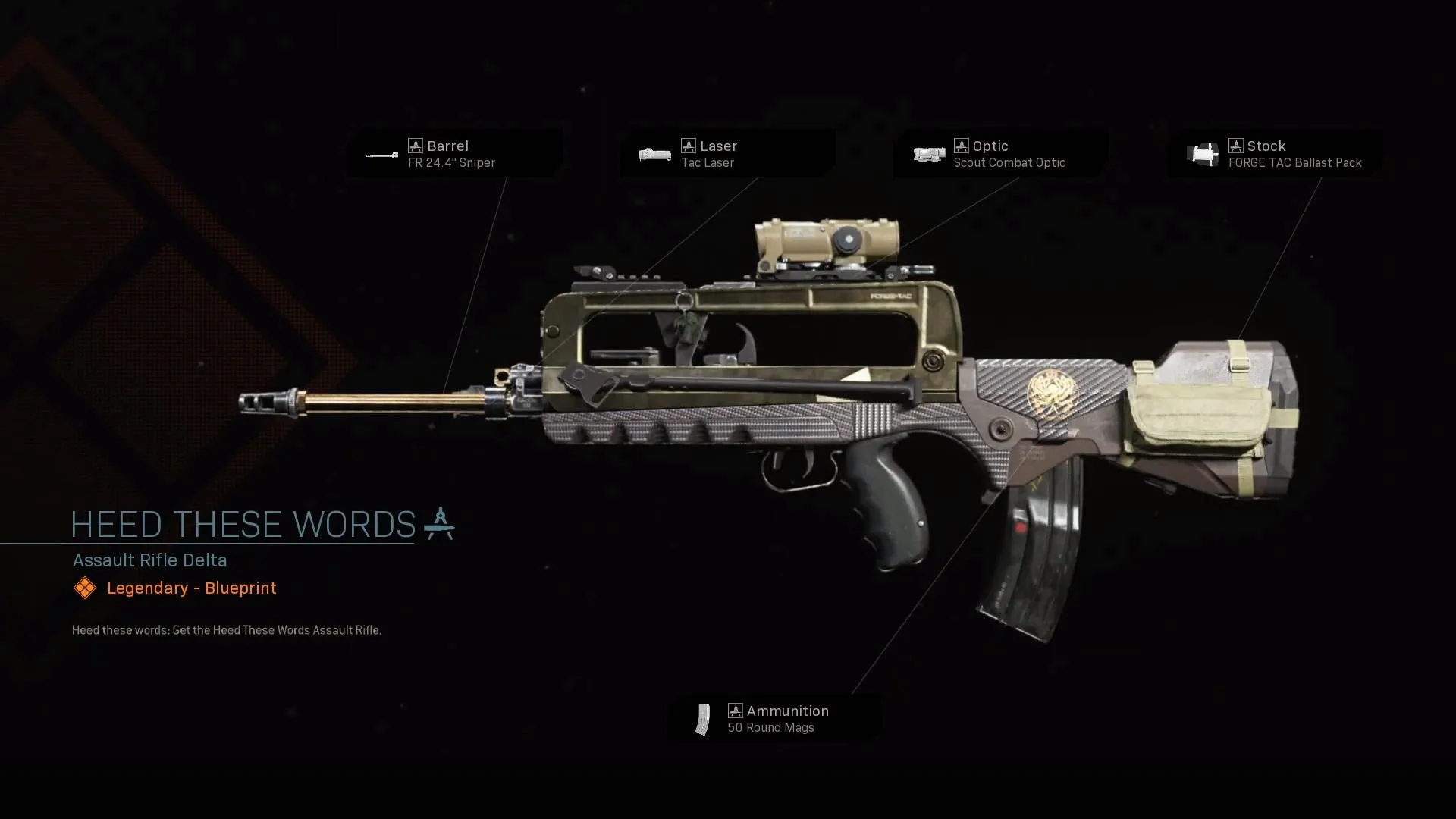 Heed These Words - COD Warzone and Modern Warfare Weapon Blueprint | Call of Duty Heed These Words - COD Warzone and Modern Warfare Weapon Blueprint | Call of Duty