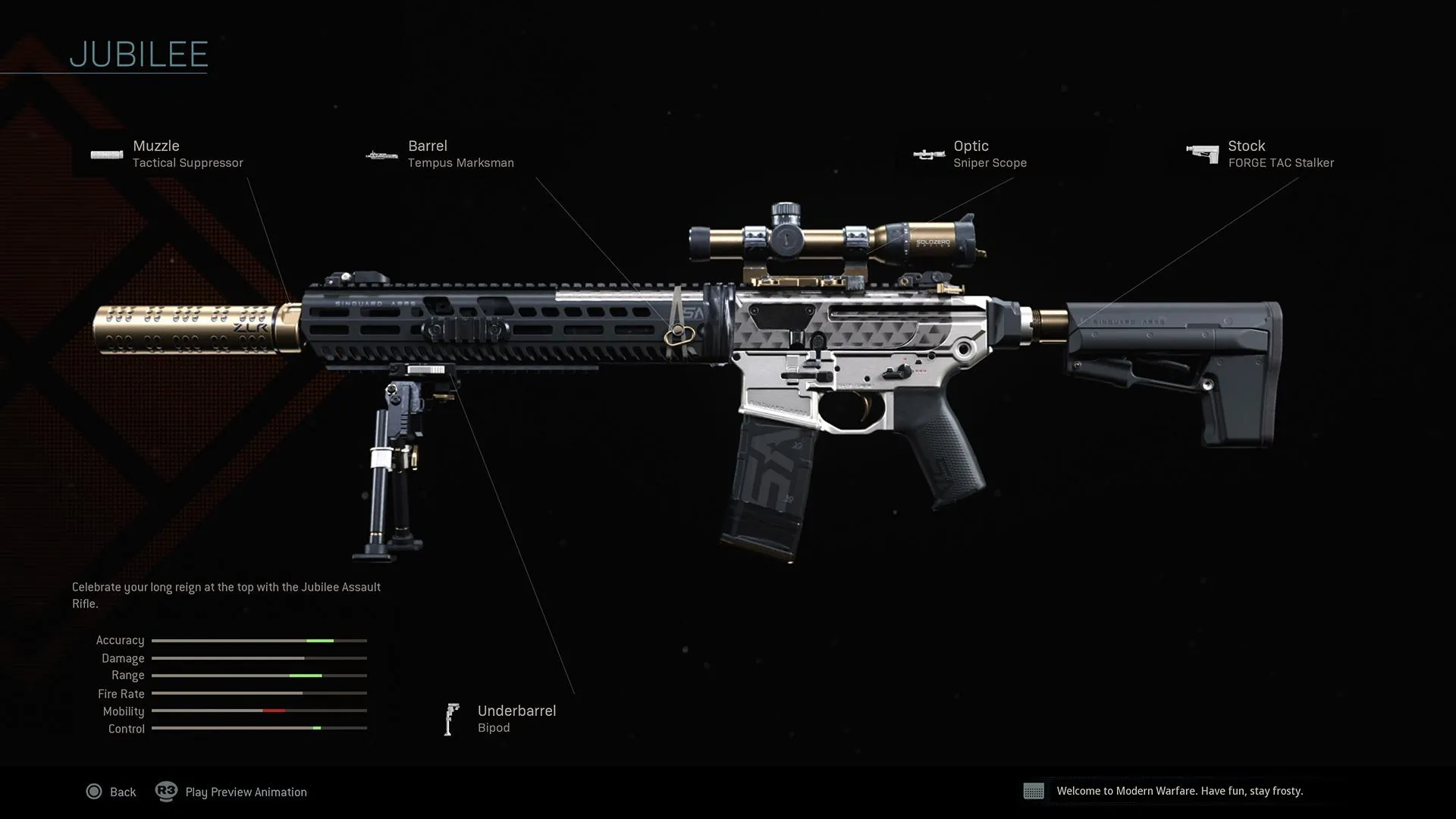 Jubilee - COD Warzone and Modern Warfare Weapon Blueprint | Call of Duty Jubilee - COD Warzone and Modern Warfare Weapon Blueprint | Call of Duty