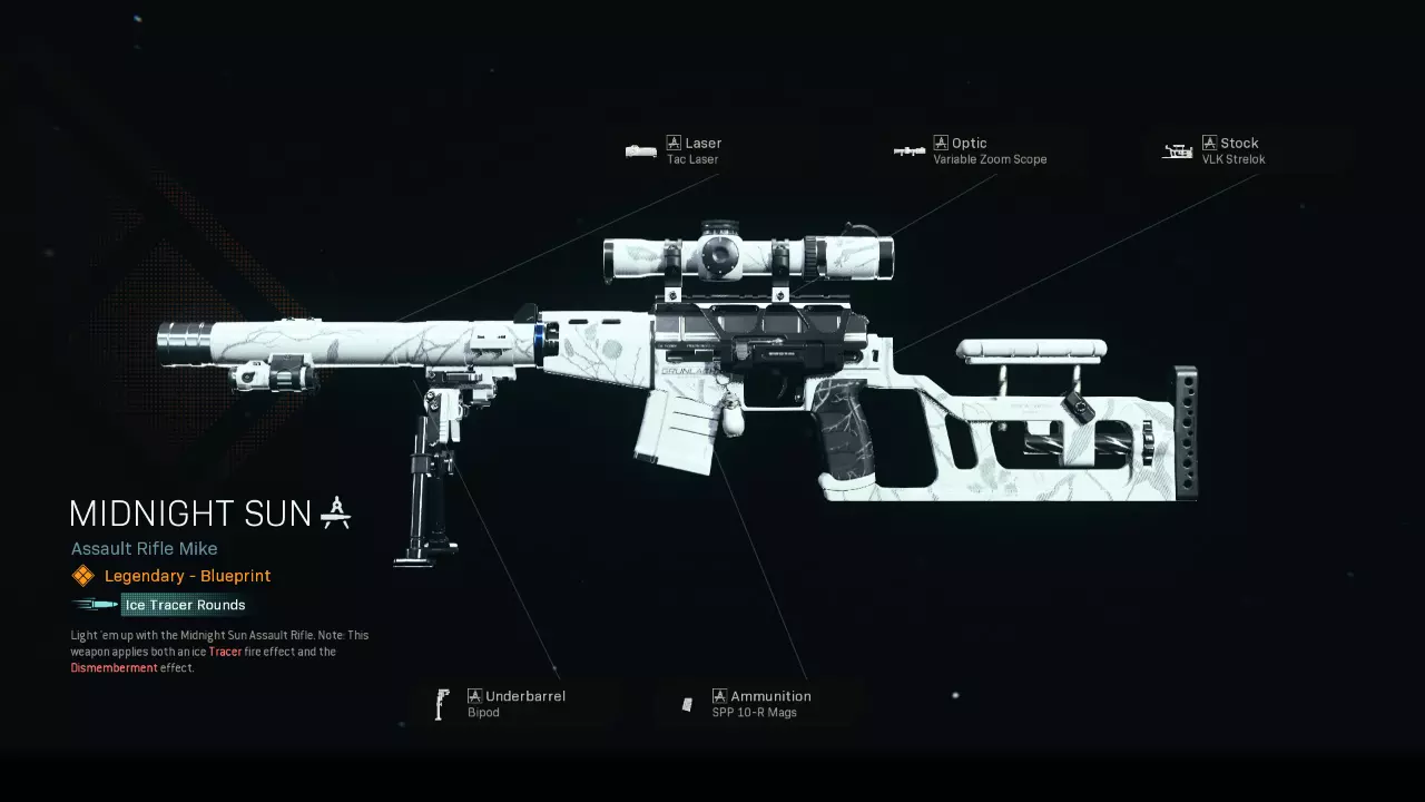 Midnight Sun - COD Warzone and Modern Warfare Weapon Blueprint | Call of Duty Midnight Sun - COD Warzone and Modern Warfare Weapon Blueprint | Call of Duty