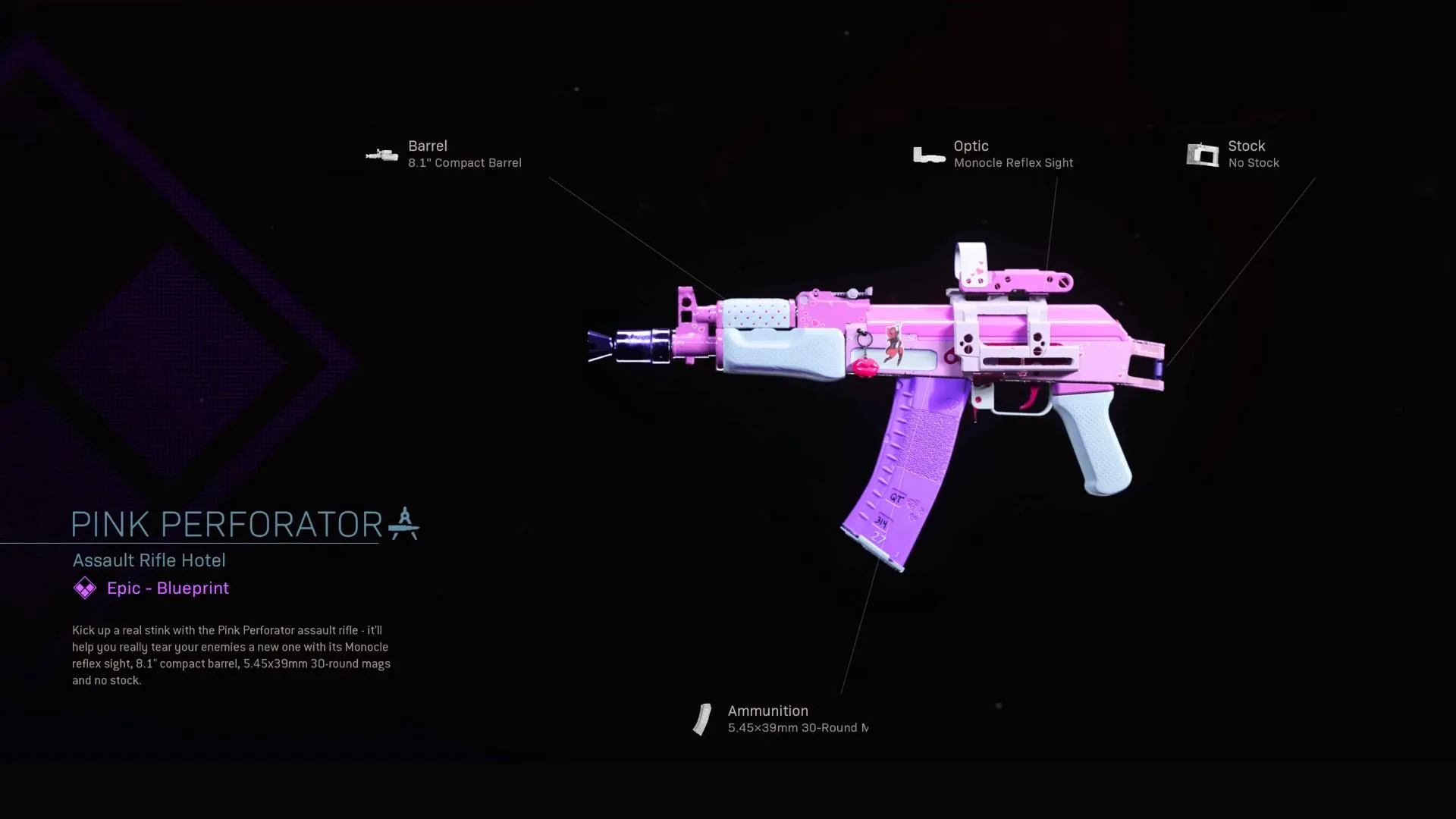 Pink Perforator - COD Warzone and Modern Warfare Weapon Blueprint | Call of Duty Pink Perforator - COD Warzone and Modern Warfare Weapon Blueprint | Call of Duty