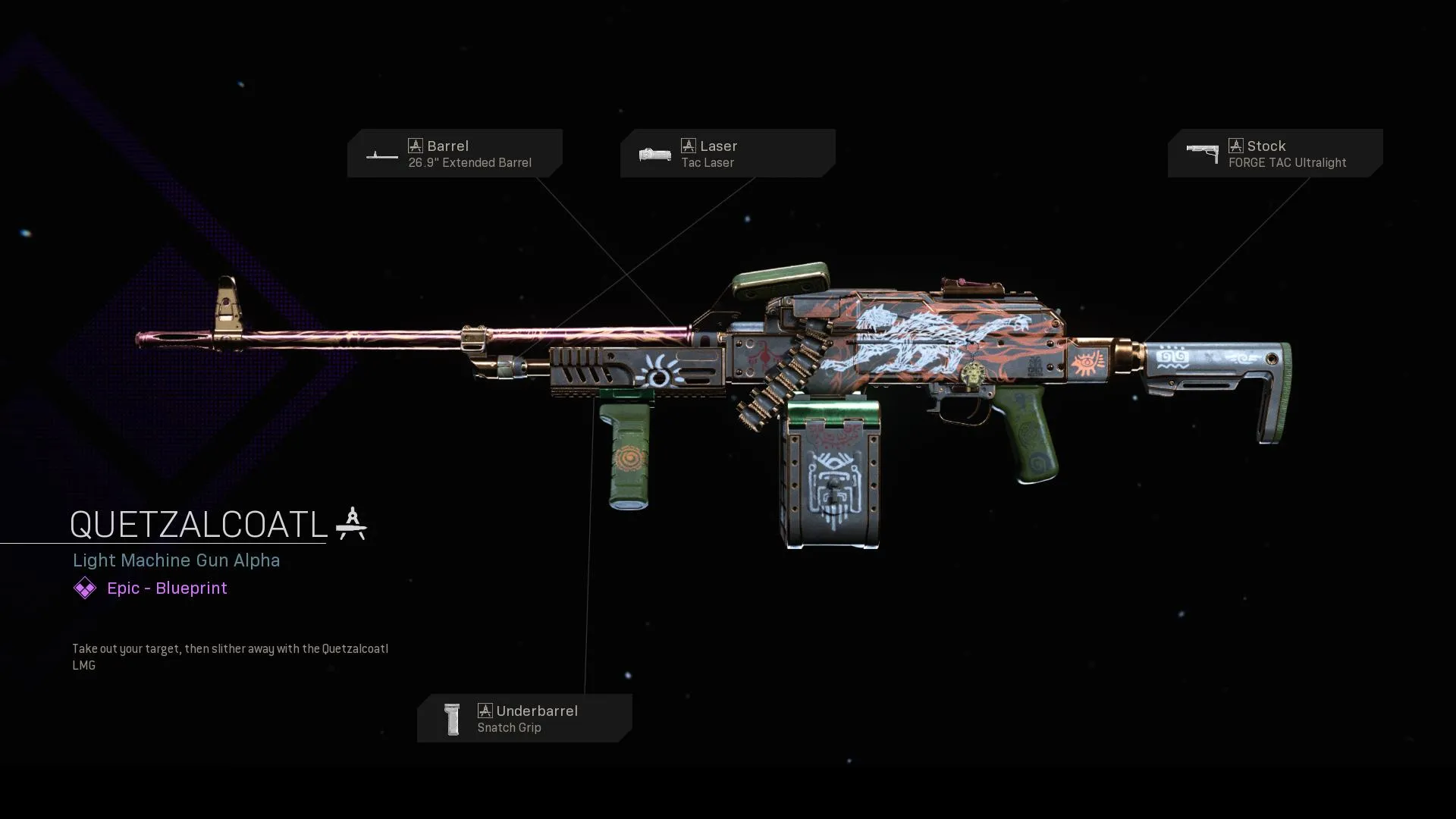 Quetzalcoatl - COD Warzone and Modern Warfare Weapon Blueprint | Call of Duty Quetzalcoatl - COD Warzone and Modern Warfare Weapon Blueprint | Call of Duty