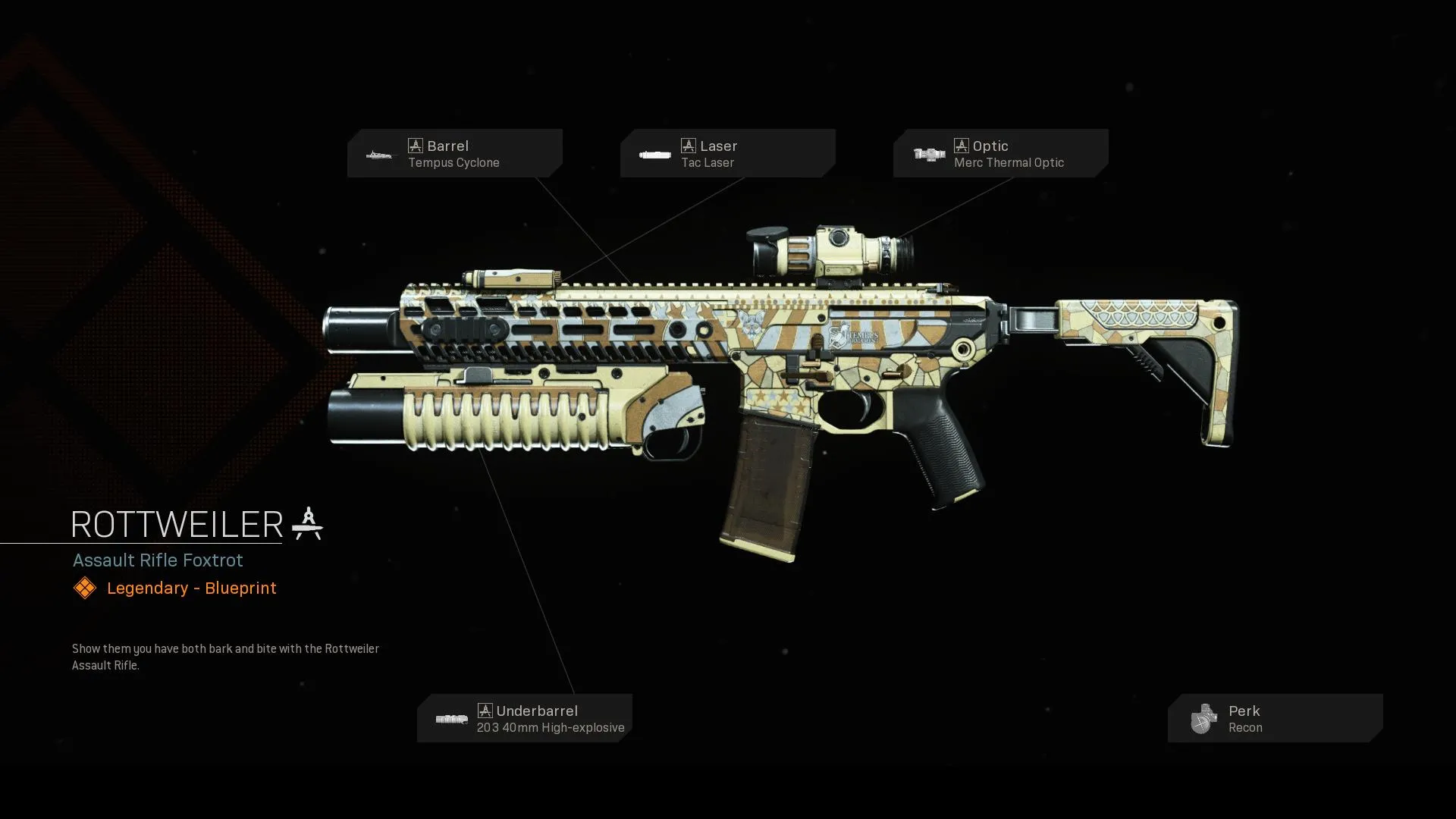 Rottweiler - COD Warzone and Modern Warfare Weapon Blueprint | Call of Duty Rottweiler - COD Warzone and Modern Warfare Weapon Blueprint | Call of Duty