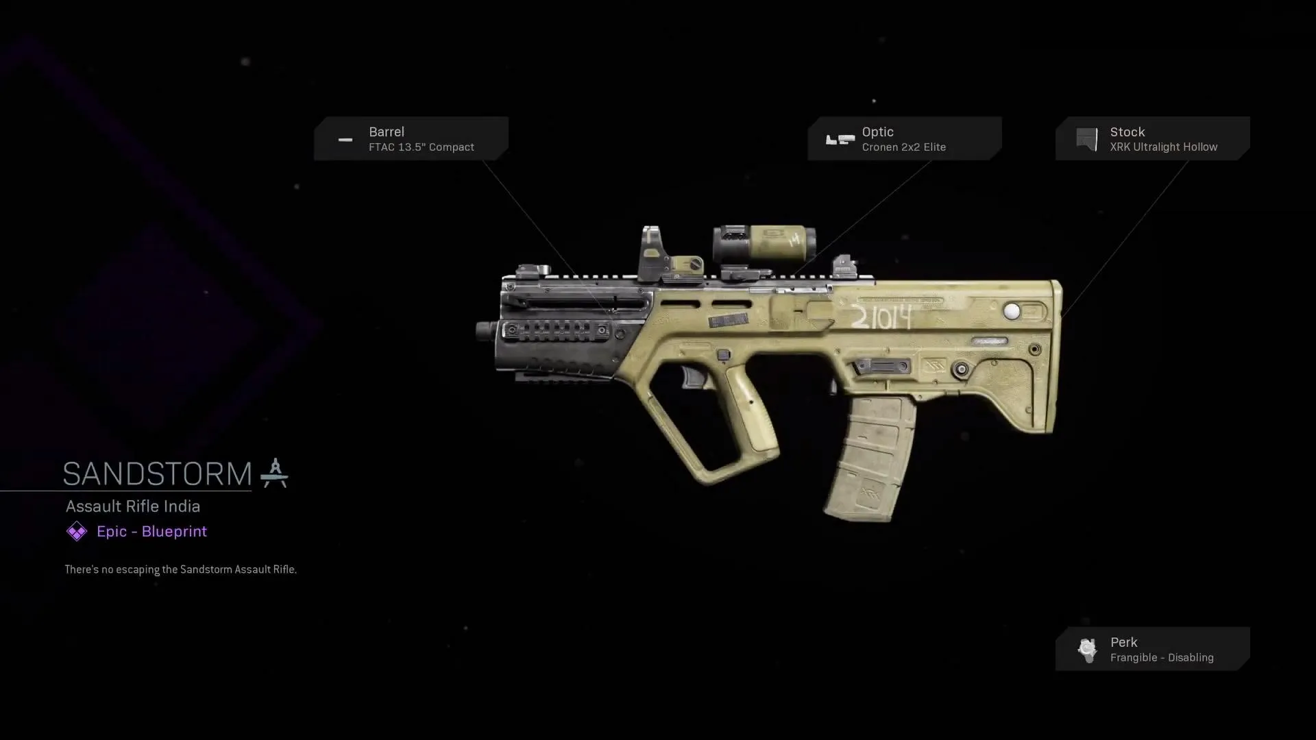 Sandstorm - COD Warzone and Modern Warfare Weapon Blueprint | Call of Duty Sandstorm - COD Warzone and Modern Warfare Weapon Blueprint | Call of Duty