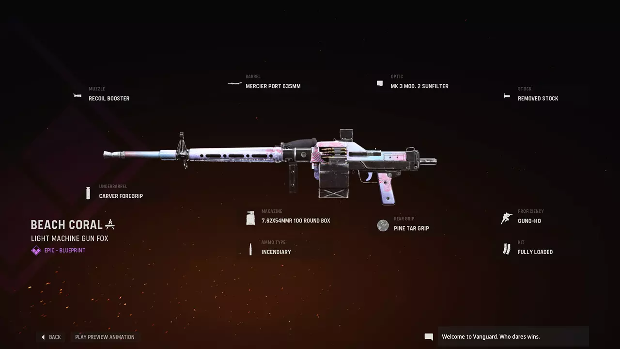 Beach Coral - COD Warzone and Vanguard Weapon Blueprint | Call of Duty Beach Coral - COD Warzone and Vanguard Weapon Blueprint | Call of Duty