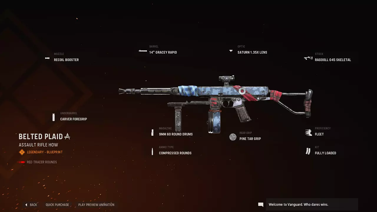 Belted Plaid - COD Warzone and Vanguard Weapon Blueprint | Call of Duty