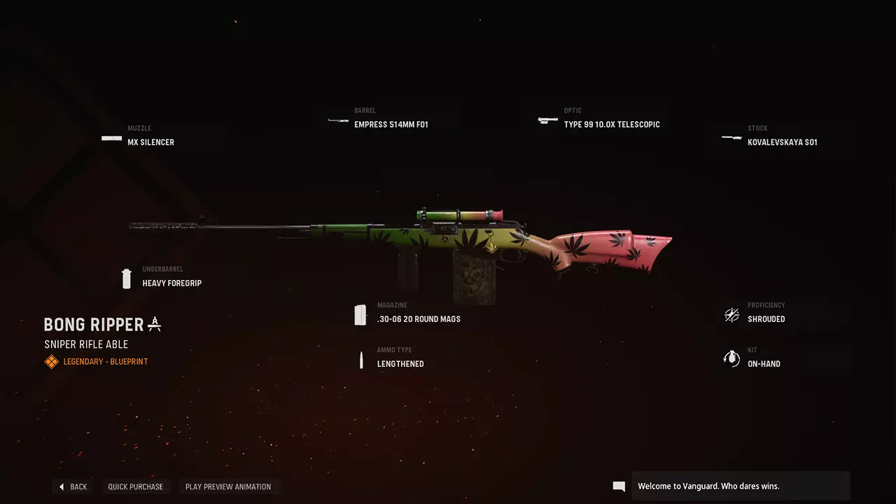 Bong Ripper - COD Warzone and Vanguard Weapon Blueprint | Call of Duty Bong Ripper - COD Warzone and Vanguard Weapon Blueprint | Call of Duty