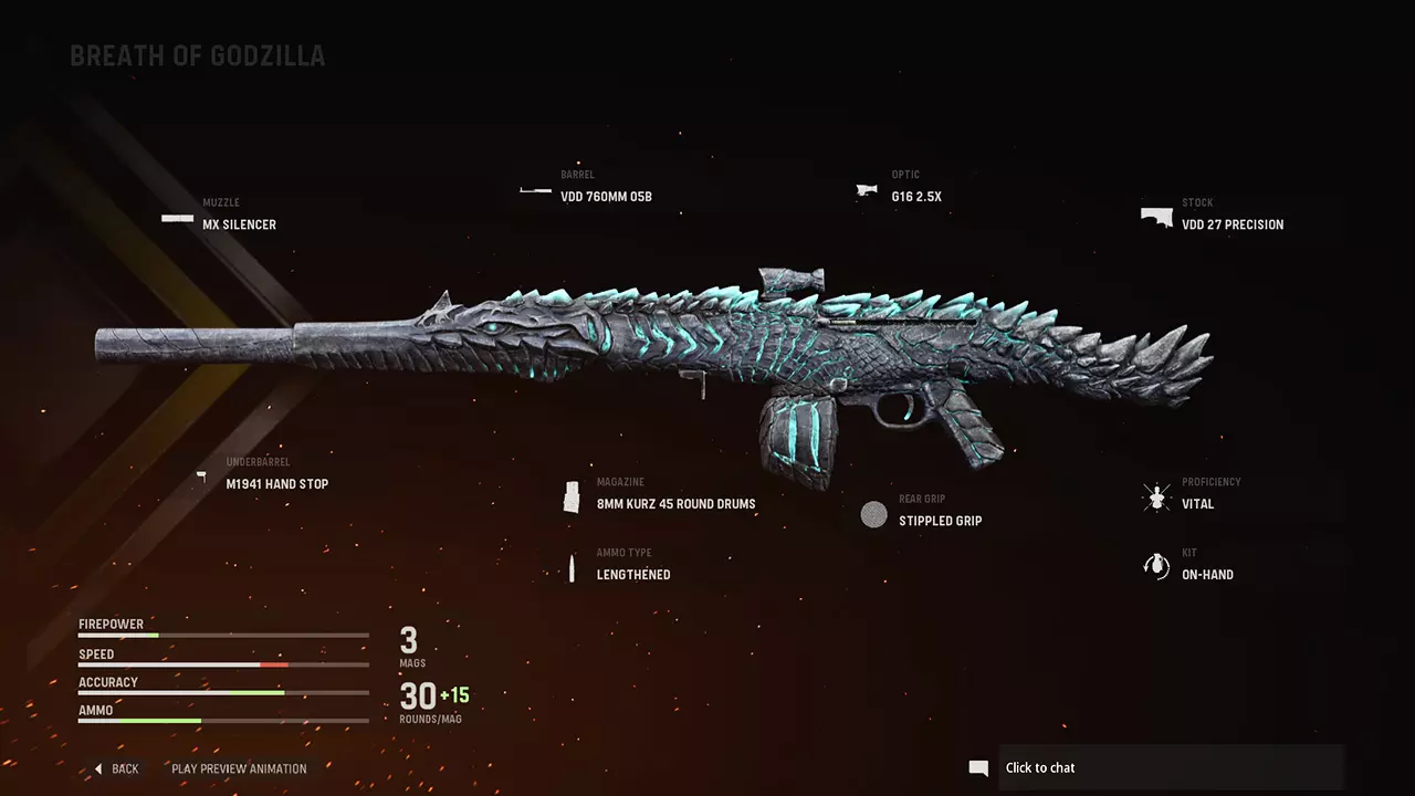 Breath of Godzilla - COD Warzone and Vanguard Weapon Blueprint | Call of Duty Breath of Godzilla - COD Warzone and Vanguard Weapon Blueprint | Call of Duty