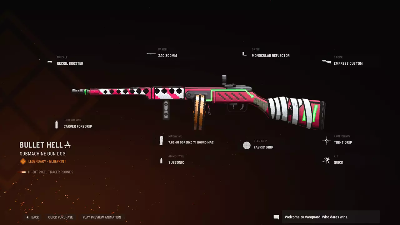 Bullet Hell - COD Warzone and Vanguard Weapon Blueprint | Call of Duty