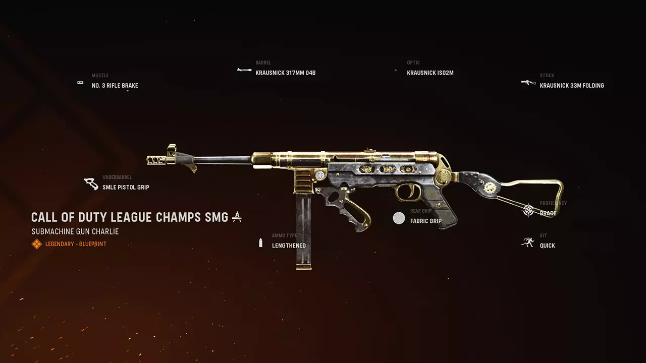 CDL Champs 2022 SMG - COD Warzone and Vanguard Weapon Blueprint | Call of Duty