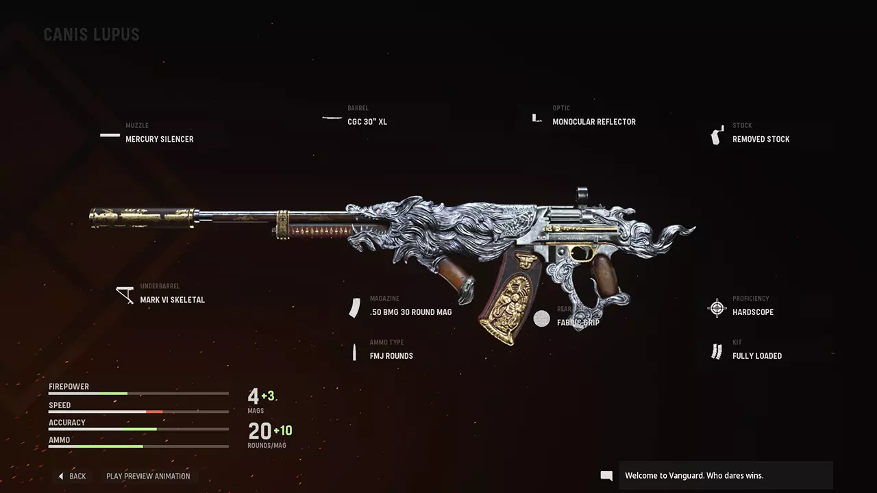 Canis Lupus - COD Warzone and Vanguard Weapon Blueprint | Call of Duty Canis Lupus - COD Warzone and Vanguard Weapon Blueprint | Call of Duty