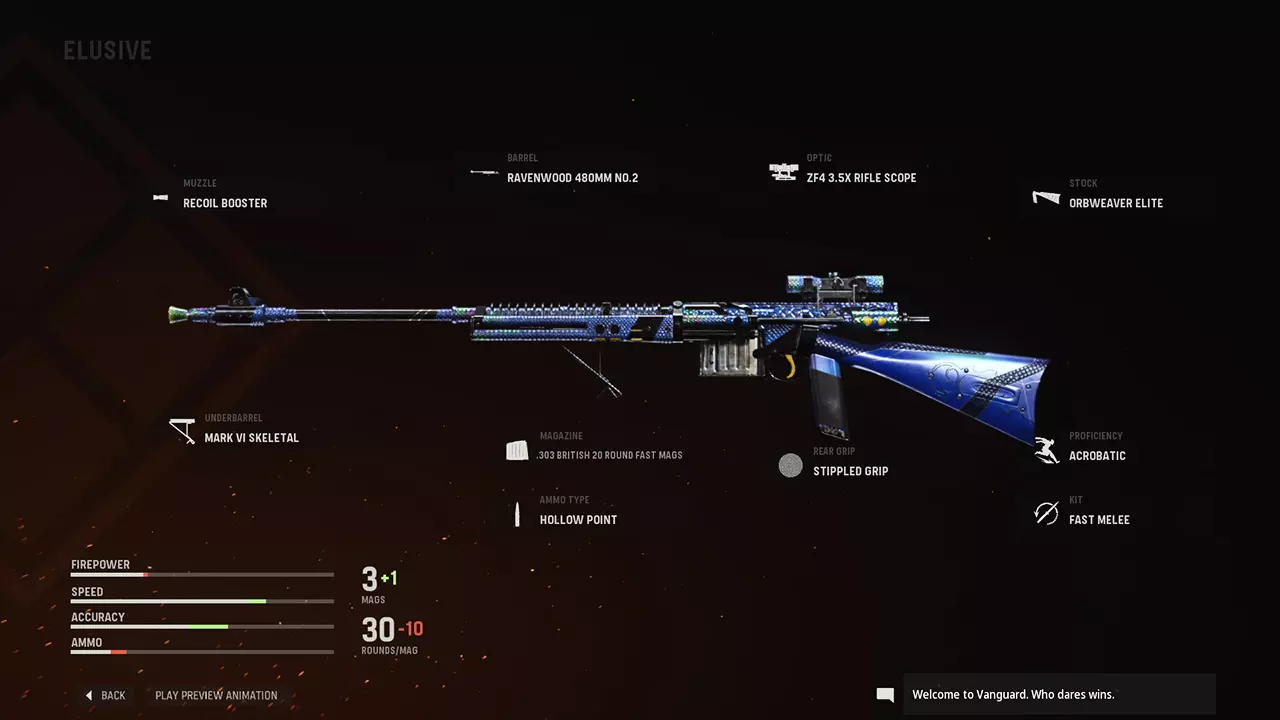 Elusive - COD Warzone and Vanguard Weapon Blueprint | Call of Duty